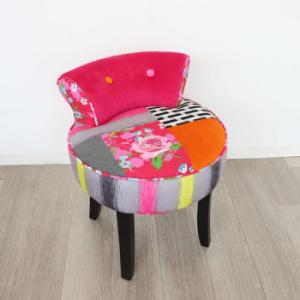 インド ザリパッチワークスツール ピンク B 家具 椅子 カンバディア