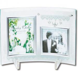 ユーパワー ジュエリーチャーム ガラスフォトフレーム 2ウィンドー GF-02051