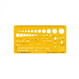 ウチダ テンプレート No.420 電気記号定規 012-0003 2mvetro 楽天市場