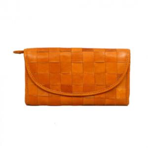 zucchero ヌメ革メッシュラウンド財布 メッシュシリーズ BR