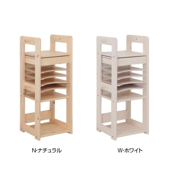 天然木ジュニアシリーズ 天然木ランドセルラック JJR-100R W・ホワイト