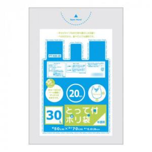 オルディ プラスプラスとって付ポリ袋30L 半透明20P×30冊 531202