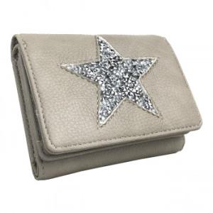 Pisoraro(ピソラロ) スタージェリー BOXコインミニウォレット 三つ折り財布 ライトグレー...