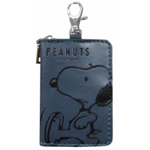 SNOOPY（スヌーピー） スマートキーケース レザー風 【レッド/ネイビー