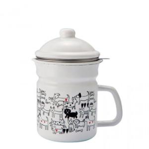 豊琺瑯 Plune.(プルーン) ホーローオイルポット モノトーンドッグ POP-904