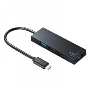 サンワサプライ USBTypeCコンボハブ 4ポート USB-3TCH7BK