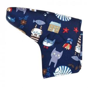 アズロフ スタイルパターカバー ピンタイプ 220:ネイビーブサイクキャット AZ-SPC14P