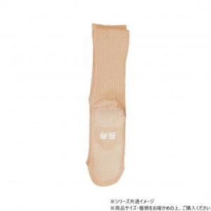 神戸生絲 コベス 婦人すべり止めソックス長寿(綿混)22-24cm TJ360 モカ