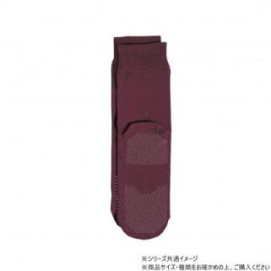 神戸生絲 コベス 婦人ゴム無しすべり止め(綿混)22-24cm 3334 ローズ