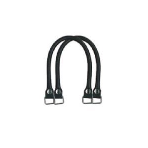 INAZUMA イナズマ 着脱ホック式レザー持ち手 約39cm 2本手 (11A)黒 UKK-390...