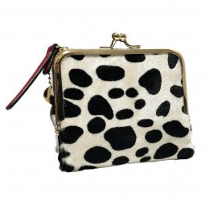 Pisoraro(ピソラロ) ハラコ がま口二つ折りミニウォレット DALMATIAN PR241