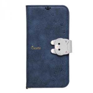 iPhone15/14/13 手帳型ケース ネイビー