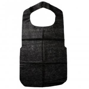 小野商事 エース 使い捨て不織布エプロン 食事用 100枚入 黒 WS6845