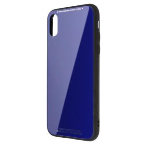 日本トラストテクノロジー ワイヤレス充電対応ケース for iPhoneX (ネイビー) TPUGCX-NV｜shiningstore