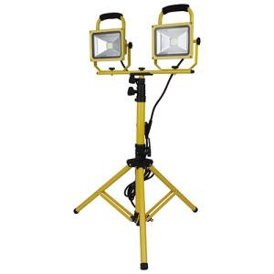 鯛勝産業 30W LED投光器 コード二芯3M付 三脚スタンド式 2灯式 TKS-302