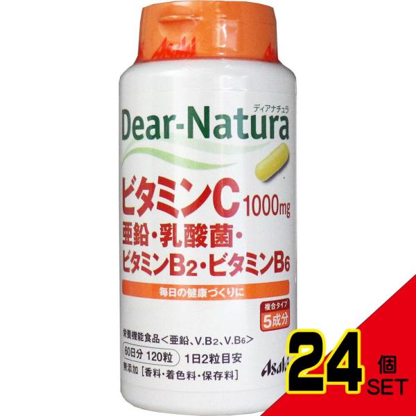 ディアナチュラ ビタミンC1000mg・亜鉛・乳酸菌・ビタミンB2・ビタミンB6 60日分 120粒...