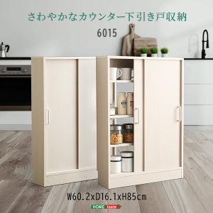 さわやかなカウンター下引き戸収納6015｜shiningstore