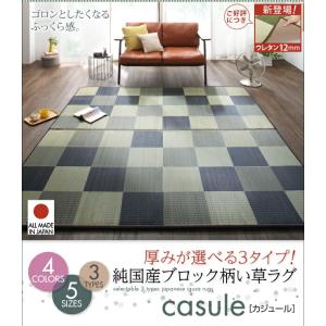 自然素材ラグ 厚みが選べる3タイプ 純国産ブロ...の詳細画像1