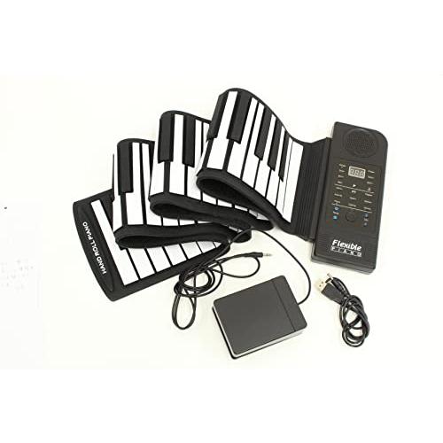 リビングアウト ロールアップピアノ88鍵盤 白黒