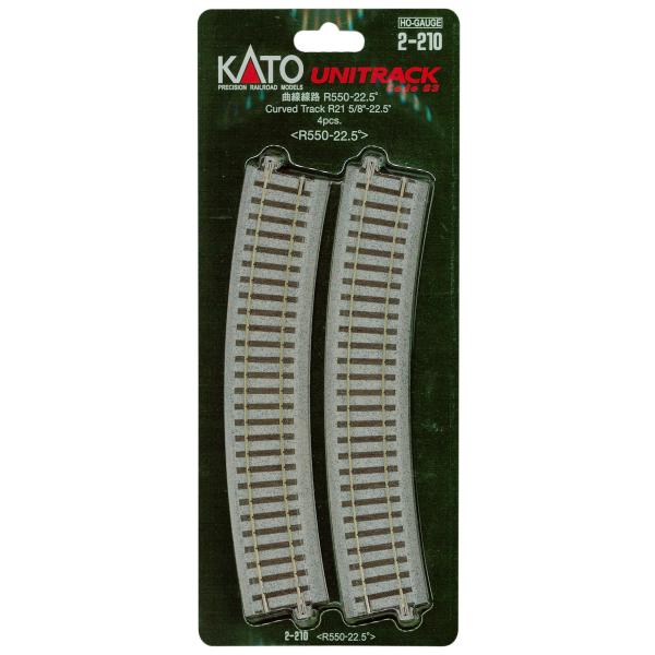 KATO HOゲージ 曲線線路 R550-22.5° 4本入 2-210 鉄道模型用品