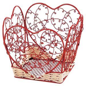 ちどり産業(Tidorisangyou) バスケット レッド 12.5X12.5Xh11cm ワイヤーバスケット 89-19RE