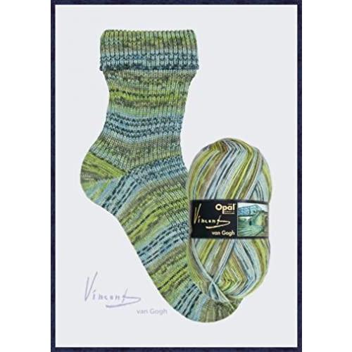 毛糸 ソックヤーン Opal オパール ヴァン・ゴッホ 5434 タンクタイ橋 グリーン系グラデーシ...