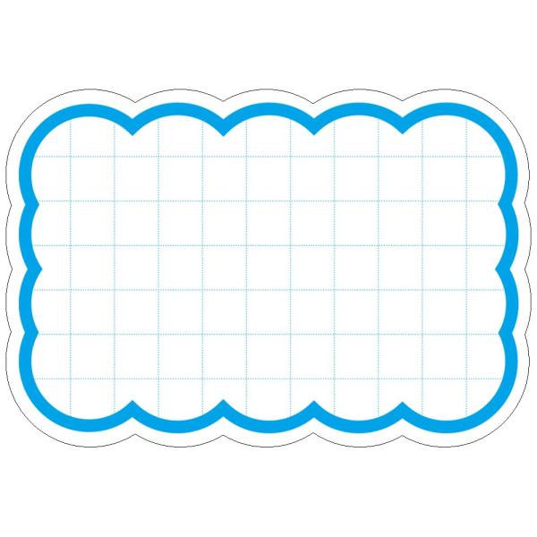 ササガワ タカ印 ポップ用紙 16-4491 抜型カード 波四角特 大 30枚 ブルー