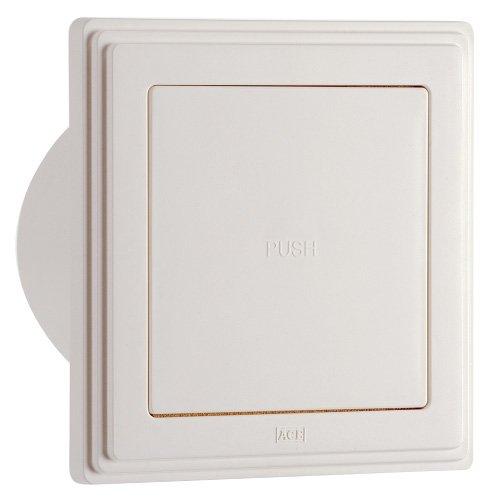 杉田エース プッシュ式 角型レジスター QRF100L80WG(フィルター付) ホワイトグレー