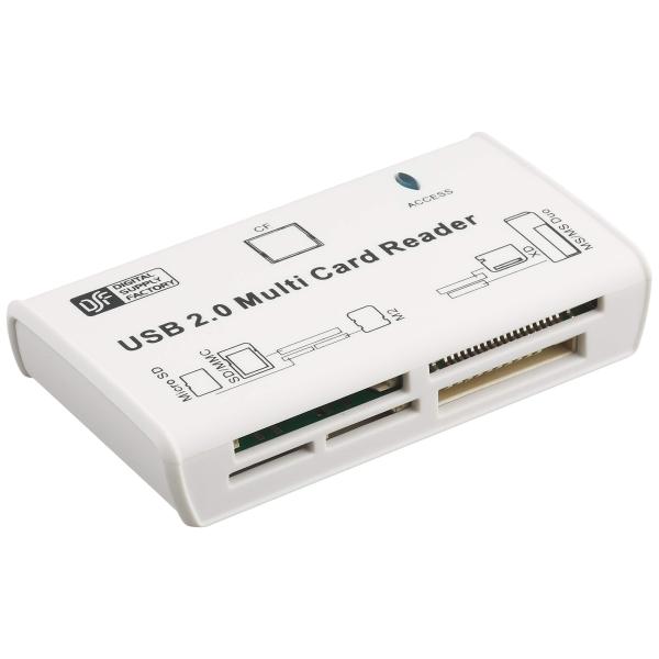 オーム(OHM) ５５ｉｎ１カードリーダー　白