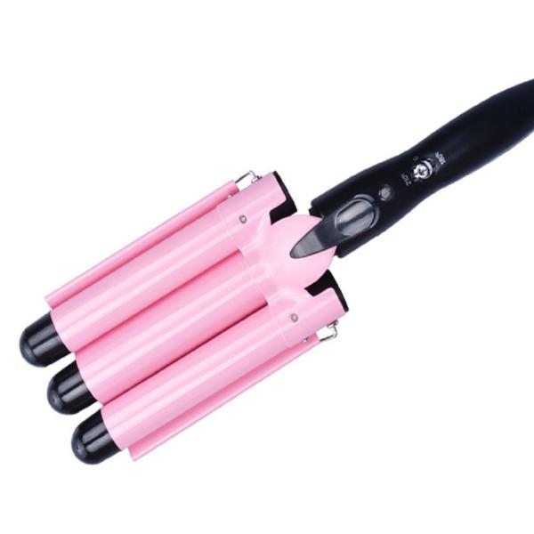 Baby Center 1号店 プロ仕様 Max210℃ セラミックコーディング 3連バレルのウェー...