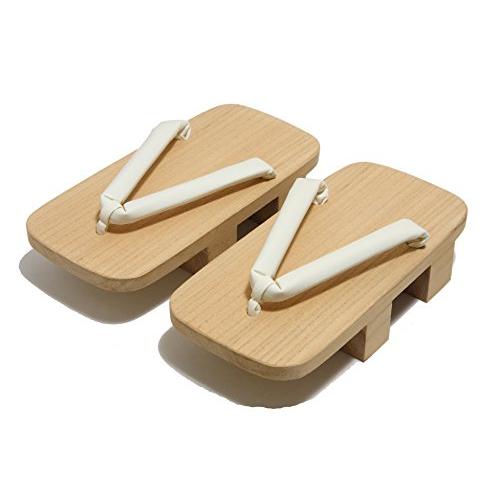 [株式会社ハセガワ] 紳士 メンズ 男 桐下駄 二枚歯 白鼻緒 日本製 Lサイズ