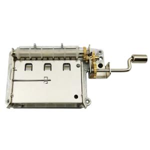 Wingostore 30弁手回しオルゴール音楽ボックスMovement with銅製ギアDIY Make Your音楽ツールキット (銅製ギア30弁
