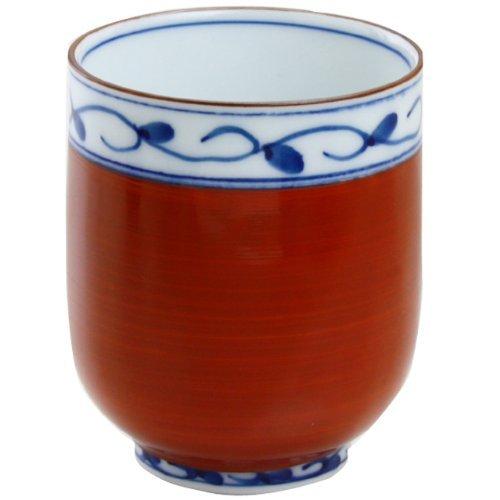 湯のみ おしゃれ : 有田焼 朱巻渕唐草 湯呑 Japanese Cup Porcelain/Siz...