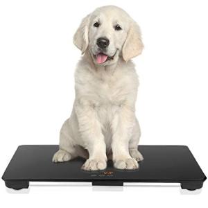 犬用体重計、動物用体重計65?45cm、最大体重100kg、精度10g、黒、犬と猫に適しています、無料の滑り止めマット｜shiningtoday