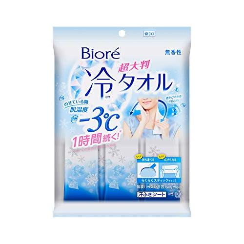 ビオレ 冷シート 冷タオル 無香性 5本入 1シート(x 5) コットン