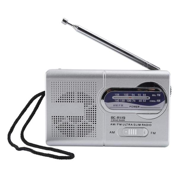 AM FMコンパクトトランジスタラジオプレーヤー、多機能ミニポケットAM/FM BC-R119ラジオ...