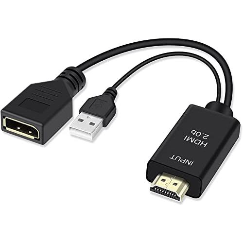 HDMI Displayport 変換アダプタ HDMI DP コンバーター 4K60Hz HDMI...