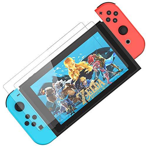 2枚入り Nintendo Switch用 保護 ガラスフィルム 日本硝子素材 強靭9H 3Dラウン...