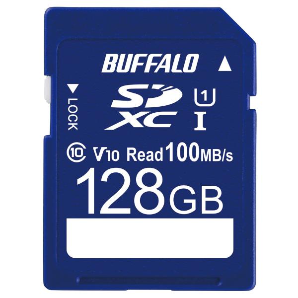 バッファロー SDカード 128GB 100MB/s UHS-1 スピードクラス1 VideoSpe...