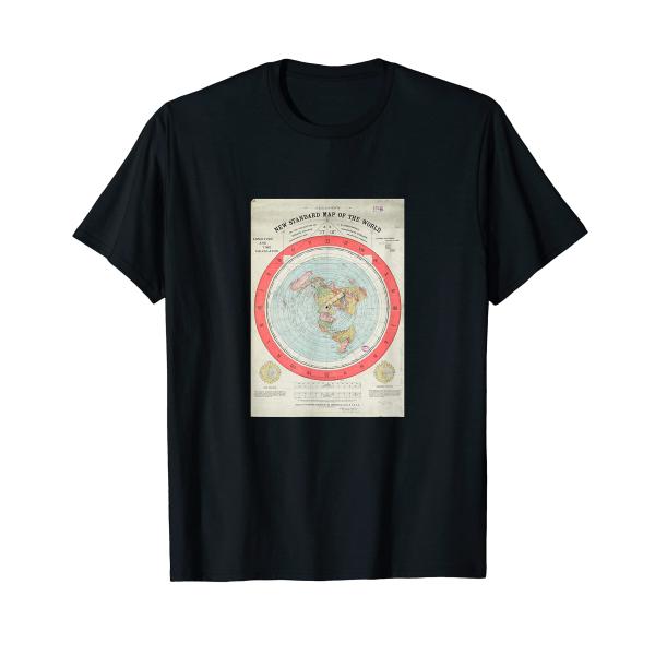 Gleasonの新しい標準世界地図 - フラットアースマップ Tシャツ