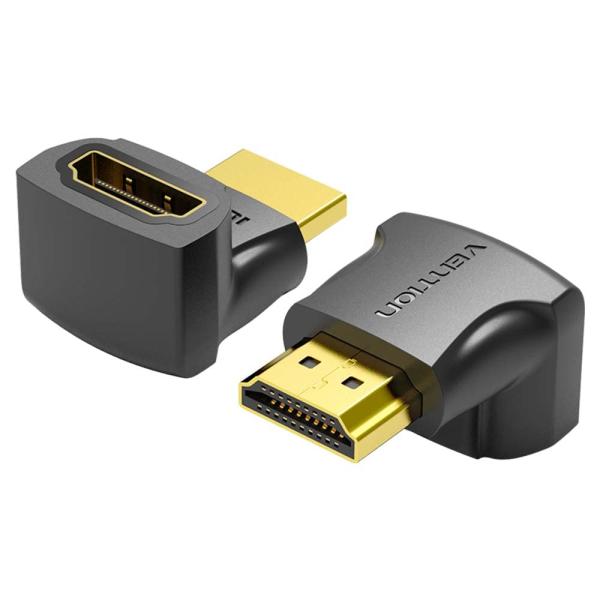 VENTION HDMI 270度 オス - メス 変換 アダプター L字 270度 4K/60Hz...