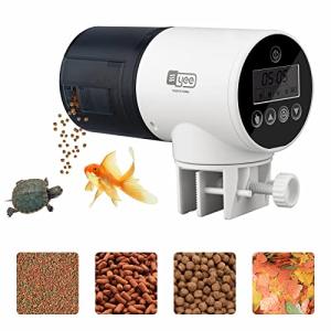 BlueFire 自動給餌器 魚 餌やり器 定時 オートフィーダー 熱帯魚 金魚 水族水槽用タイムフィーダー 静音 配給量調節可能 自動餌やり機 多段