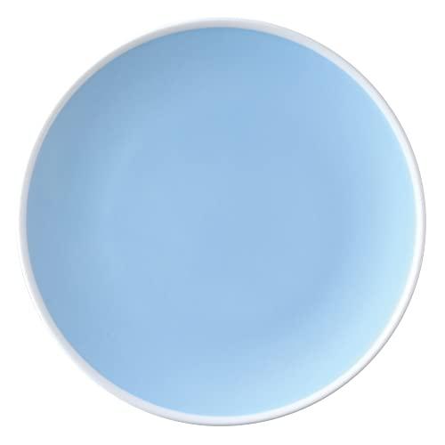 NARUMI(ナルミ) プレート 皿 ポーチュラカ 21cm ブルー シンプル かわいい マットな質...