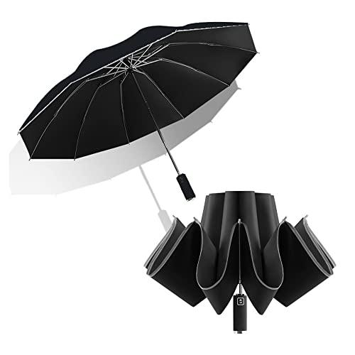 折りたたみ傘 【10本骨】 折り畳み傘 メンズ 大きい おりたたみ傘 自動開閉 反対折り返し 台風対...