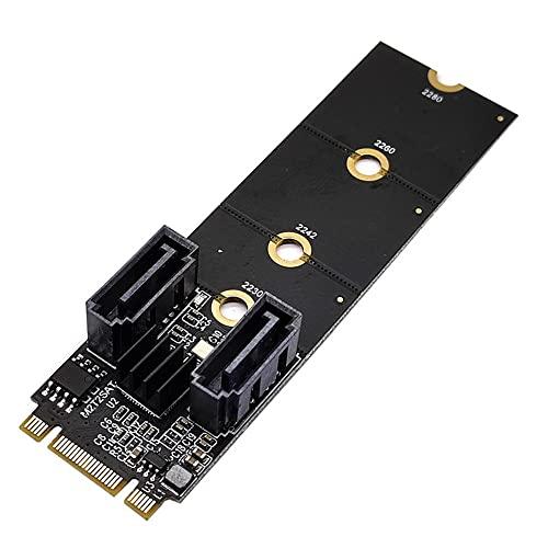 NFHK NGFF Key B+M PCI Express to SATA 3.0 6Gbps デュ...