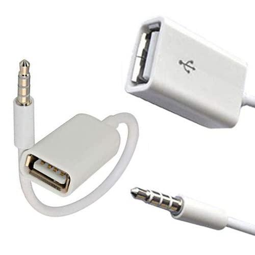 CEAoki AUX端子からUSB 3.5mmオスAUXオーディオジャックプラグからUSB 2.0メ...