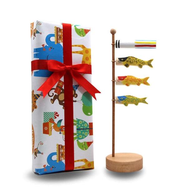 OKBABY 鯉のぼり こいのぼり 木製 五月人形 端午の節句 こどもの日 桐箱入り 高26.5cm...