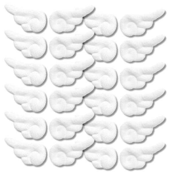 天使の羽 パーツ [12ペア(24枚)]- 布製 ふわふわ ハンドメイド ぬいぐるみデコ パッチワー...