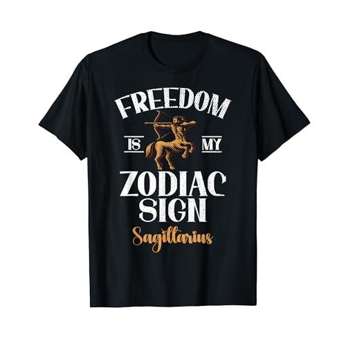 自由は私の星座射手座です Tシャツ