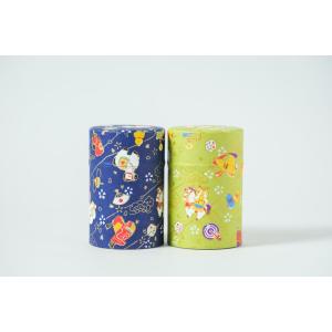 干支缶(午うまver) 濃煎茶50g入×2本　紺色と緑色